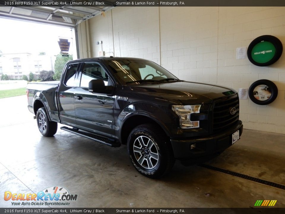 2016 Ford F150 XLT SuperCab 4x4 Lithium Gray / Black Photo #1