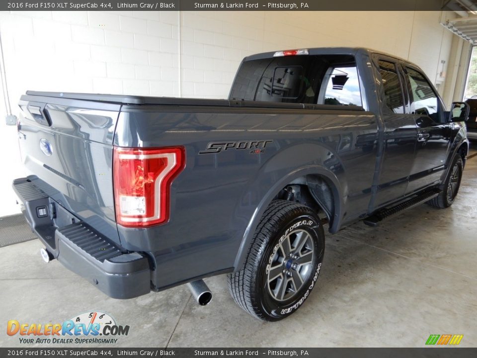 2016 Ford F150 XLT SuperCab 4x4 Lithium Gray / Black Photo #2