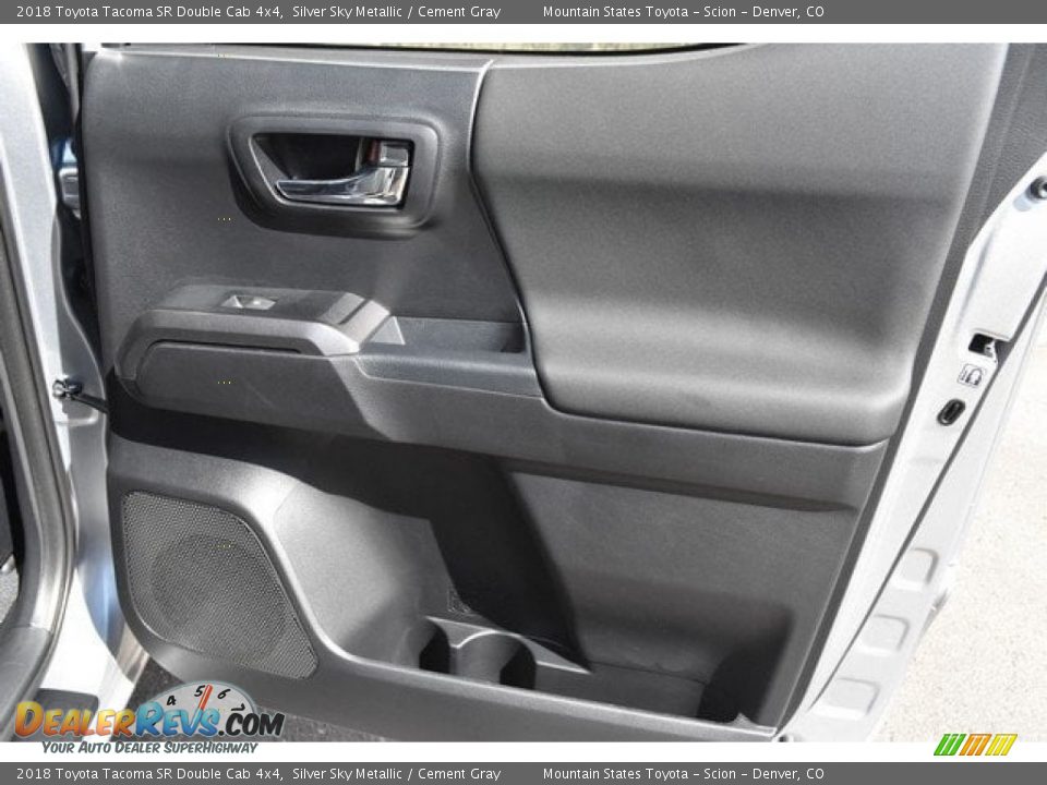2018 Toyota Tacoma SR Double Cab 4x4 Silver Sky Metallic / Cement Gray Photo #23
