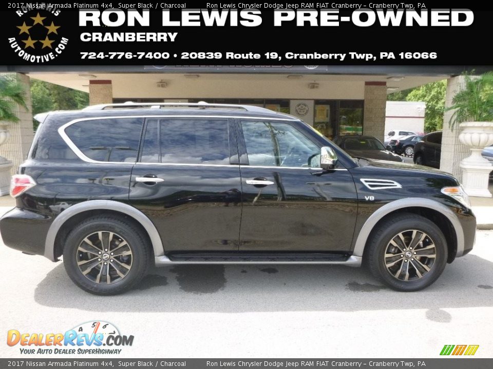 2017 Nissan Armada Platinum 4x4 Super Black / Charcoal Photo #1