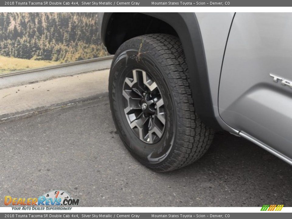 2018 Toyota Tacoma SR Double Cab 4x4 Silver Sky Metallic / Cement Gray Photo #32