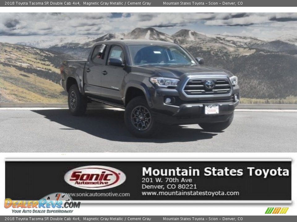 2018 Toyota Tacoma SR Double Cab 4x4 Magnetic Gray Metallic / Cement Gray Photo #1