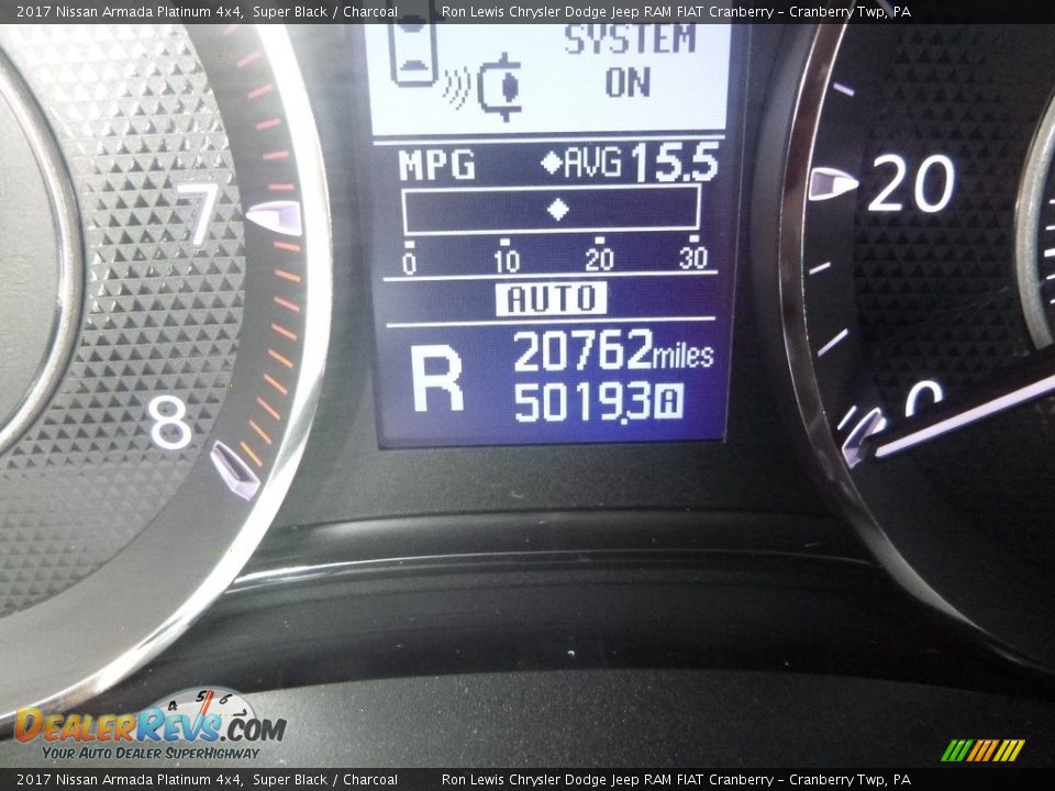 2017 Nissan Armada Platinum 4x4 Super Black / Charcoal Photo #20