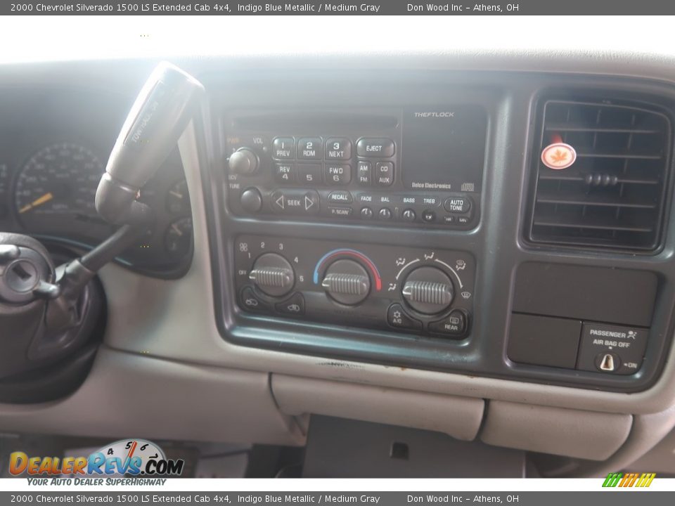 2000 Chevrolet Silverado 1500 LS Extended Cab 4x4 Indigo Blue Metallic / Medium Gray Photo #13