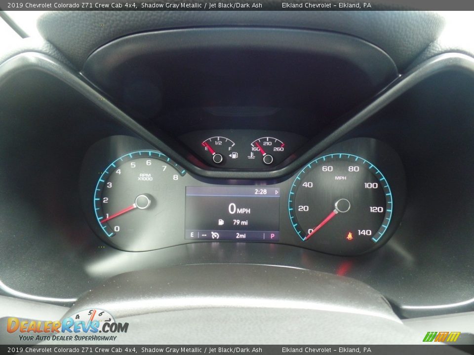 2019 Chevrolet Colorado Z71 Crew Cab 4x4 Shadow Gray Metallic / Jet Black/Dark Ash Photo #25