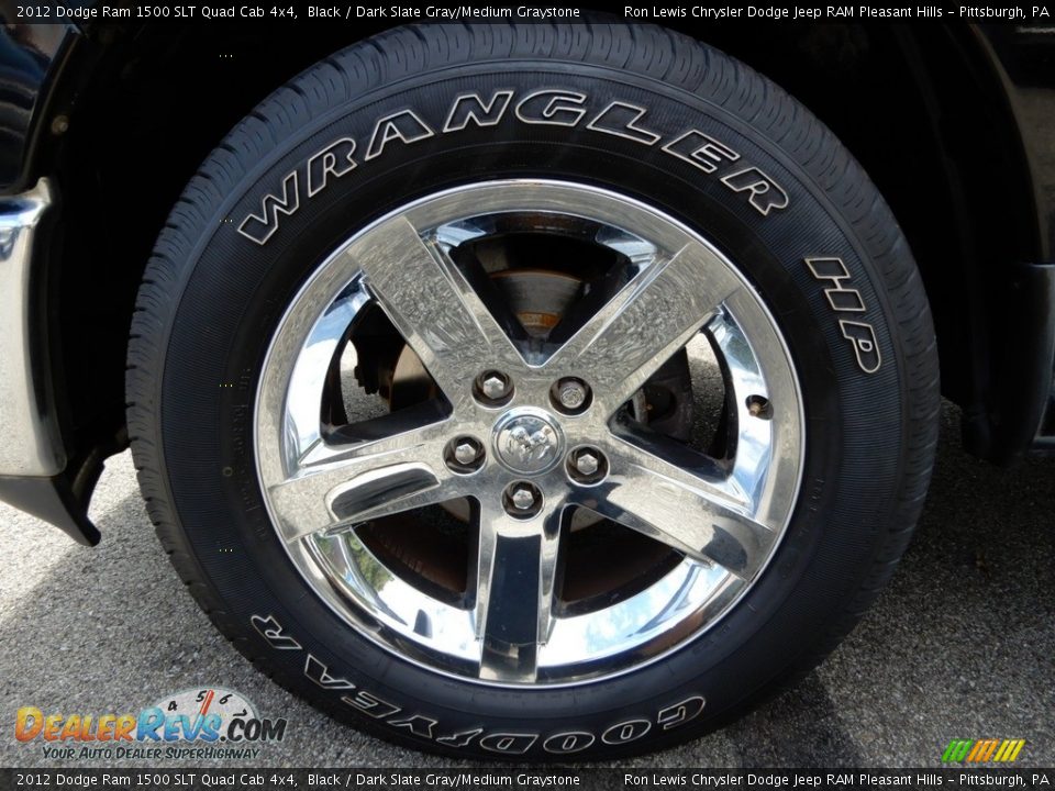 2012 Dodge Ram 1500 SLT Quad Cab 4x4 Black / Dark Slate Gray/Medium Graystone Photo #9