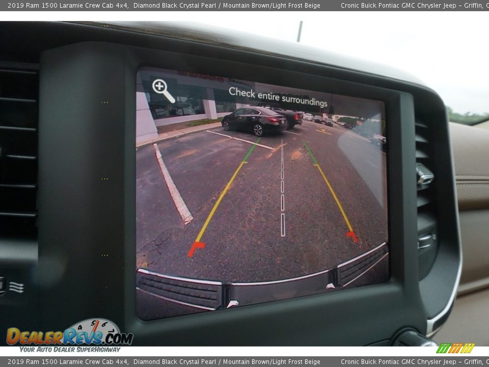 2019 Ram 1500 Laramie Crew Cab 4x4 Diamond Black Crystal Pearl / Mountain Brown/Light Frost Beige Photo #7