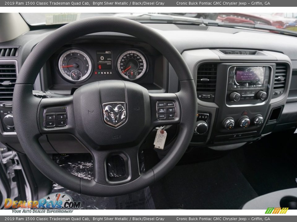 2019 Ram 1500 Classic Tradesman Quad Cab Bright Silver Metallic / Black/Diesel Gray Photo #7