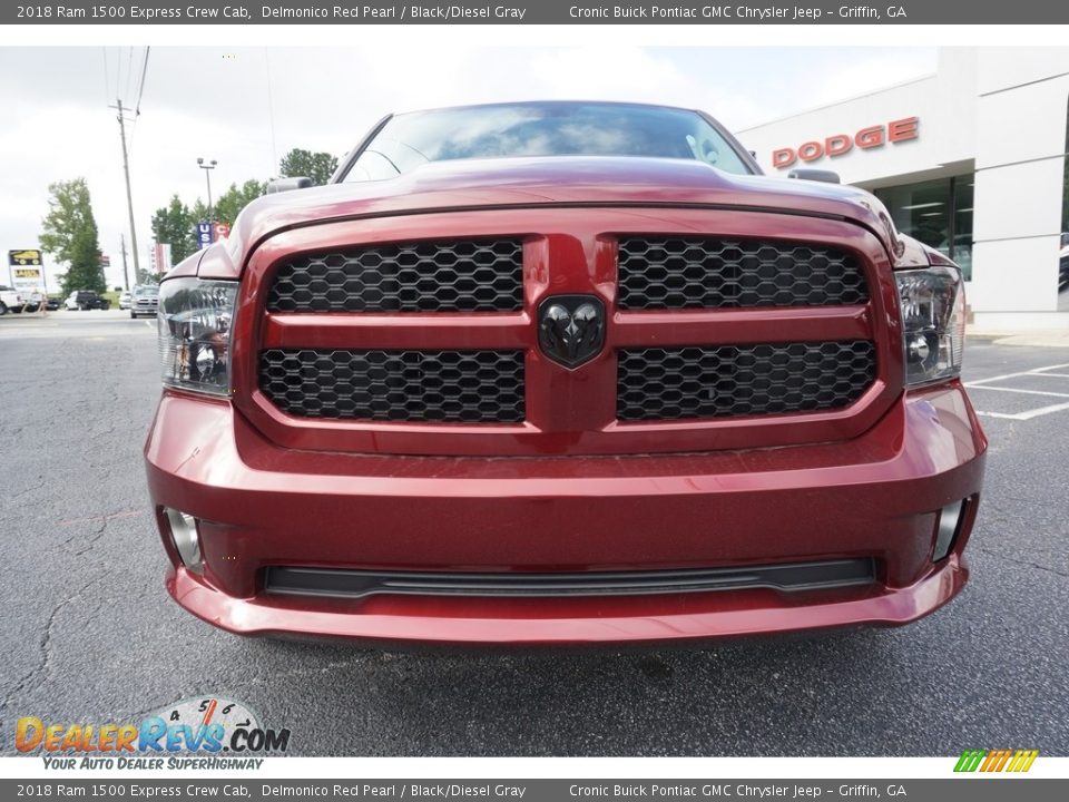 2018 Ram 1500 Express Crew Cab Delmonico Red Pearl / Black/Diesel Gray Photo #2