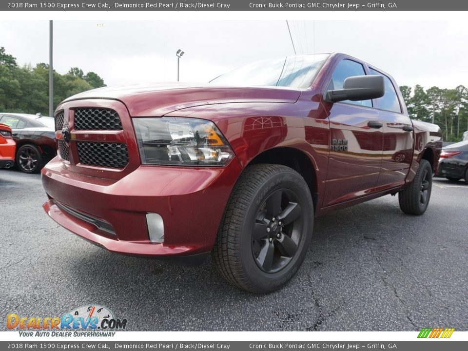 2018 Ram 1500 Express Crew Cab Delmonico Red Pearl / Black/Diesel Gray Photo #3