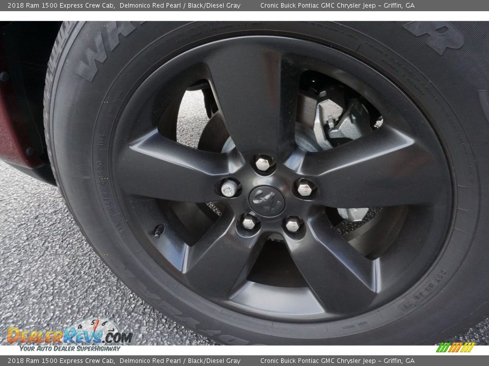 2018 Ram 1500 Express Crew Cab Delmonico Red Pearl / Black/Diesel Gray Photo #7