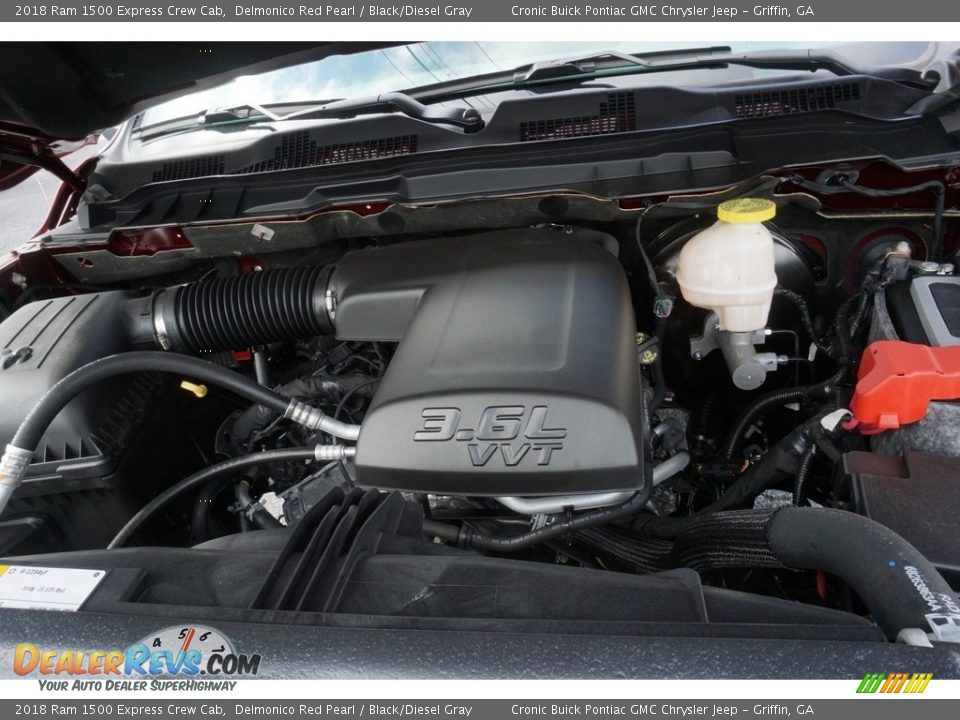 2018 Ram 1500 Express Crew Cab Delmonico Red Pearl / Black/Diesel Gray Photo #9