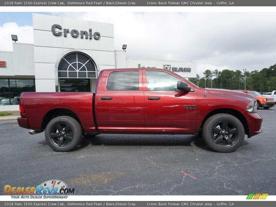 2018 Ram 1500 Express Crew Cab Delmonico Red Pearl / Black/Diesel Gray Photo #10