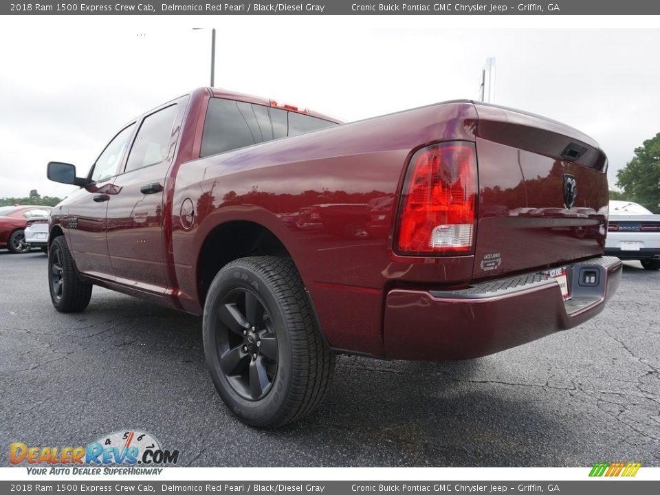 2018 Ram 1500 Express Crew Cab Delmonico Red Pearl / Black/Diesel Gray Photo #12
