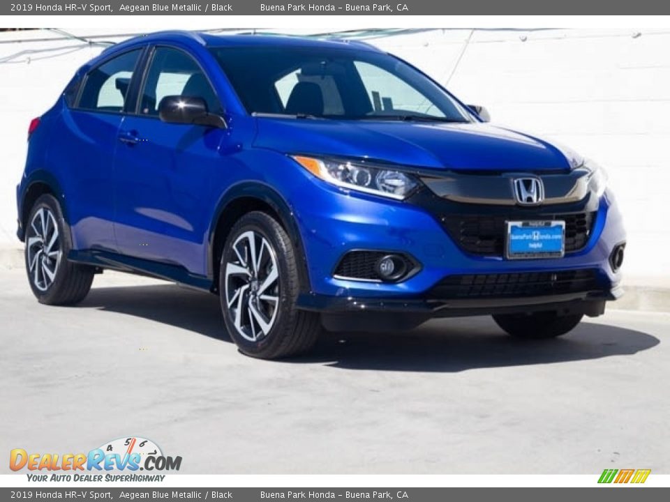 2019 Honda HR-V Sport Aegean Blue Metallic / Black Photo #1