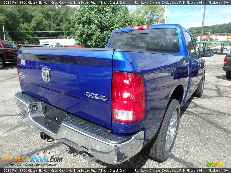 2019 Ram 1500 Classic Big Horn Crew Cab 4x4 Blue Streak Pearl / Black/Diesel Gray Photo #5