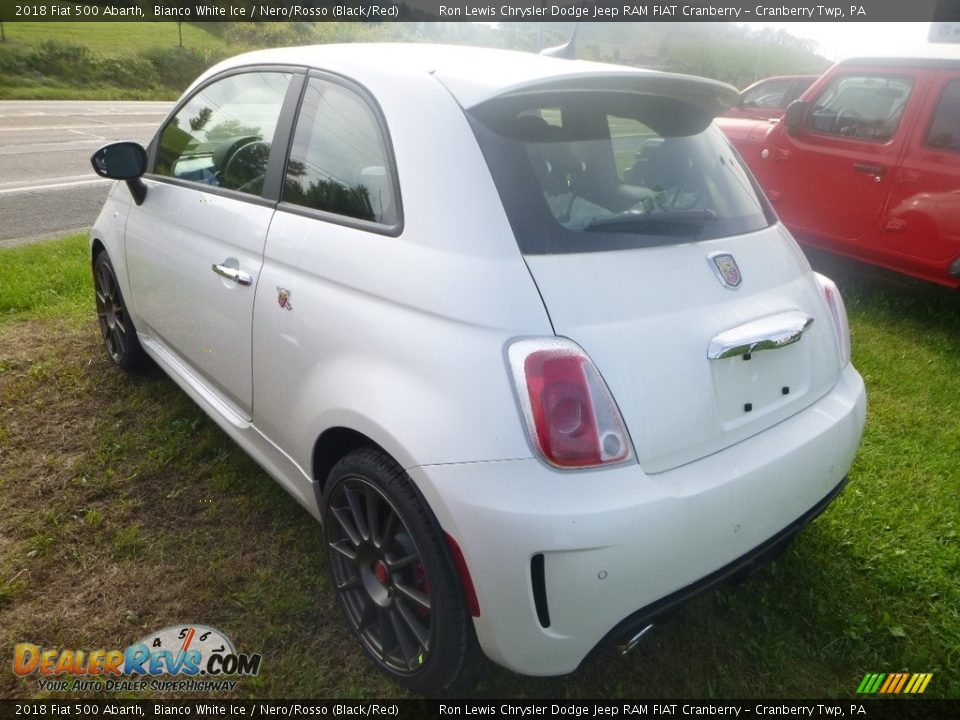 2018 Fiat 500 Abarth Bianco White Ice / Nero/Rosso (Black/Red) Photo #2