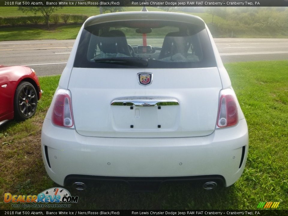 2018 Fiat 500 Abarth Bianco White Ice / Nero/Rosso (Black/Red) Photo #3