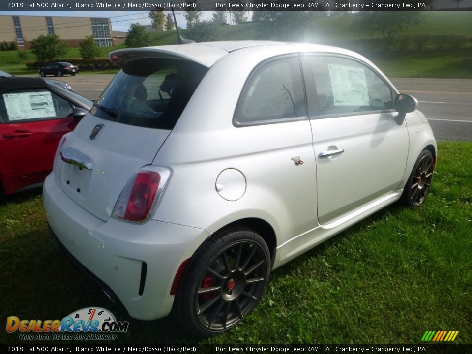 2018 Fiat 500 Abarth Bianco White Ice / Nero/Rosso (Black/Red) Photo #4