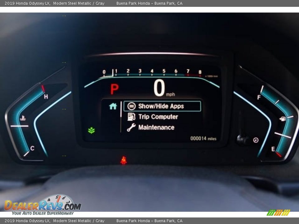 2019 Honda Odyssey LX Modern Steel Metallic / Gray Photo #20