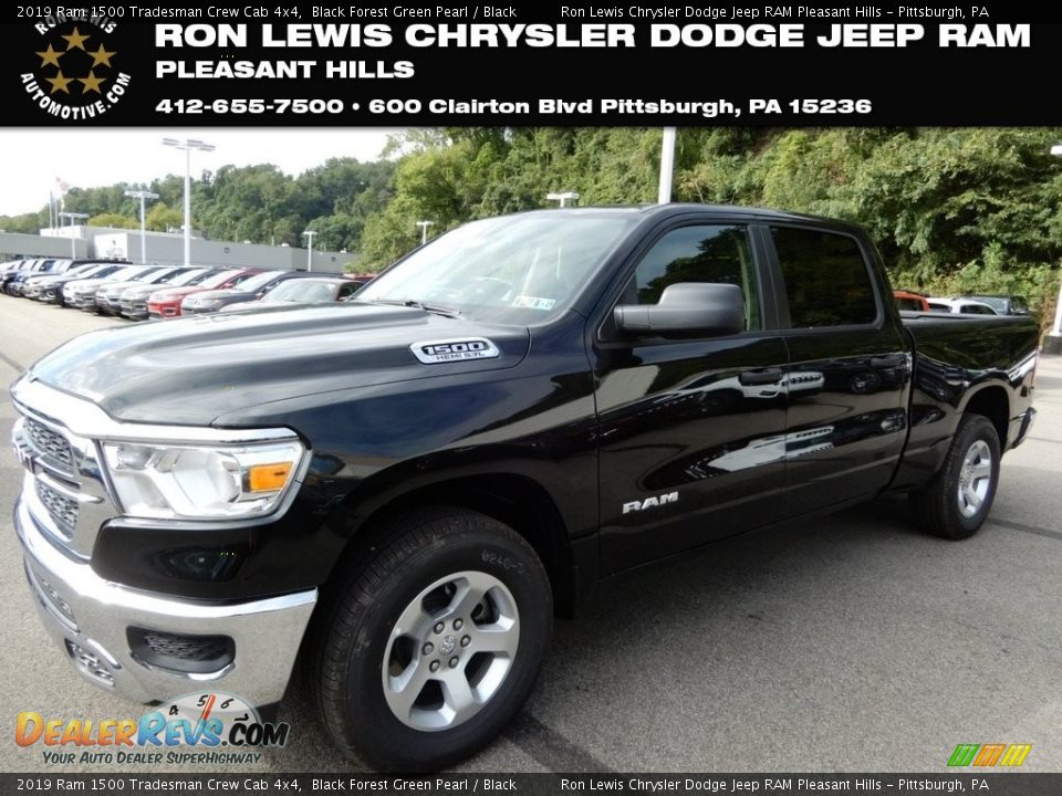 2019 Ram 1500 Tradesman Crew Cab 4x4 Black Forest Green Pearl / Black Photo #1