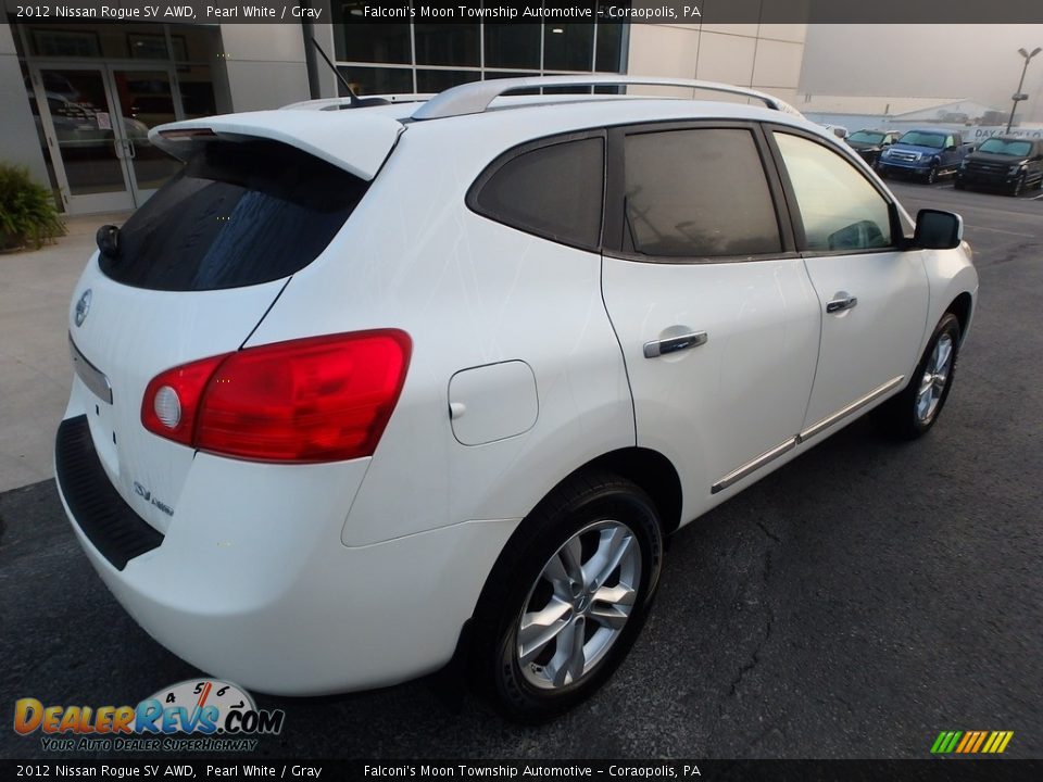 2012 Nissan Rogue SV AWD Pearl White / Gray Photo #2