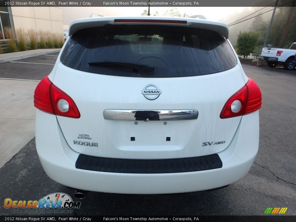 2012 Nissan Rogue SV AWD Pearl White / Gray Photo #3