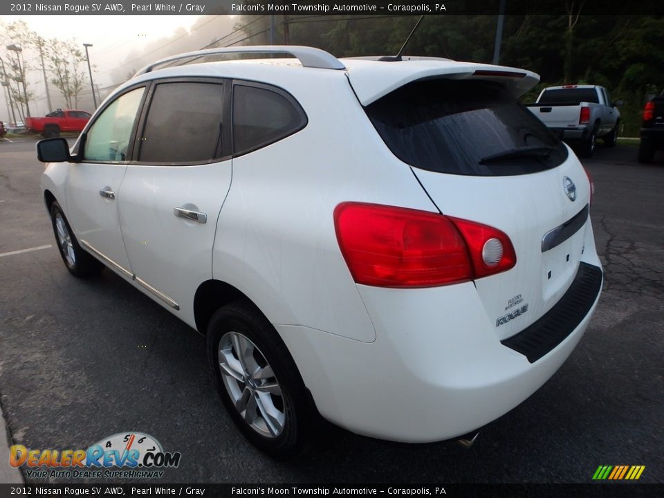 2012 Nissan Rogue SV AWD Pearl White / Gray Photo #5