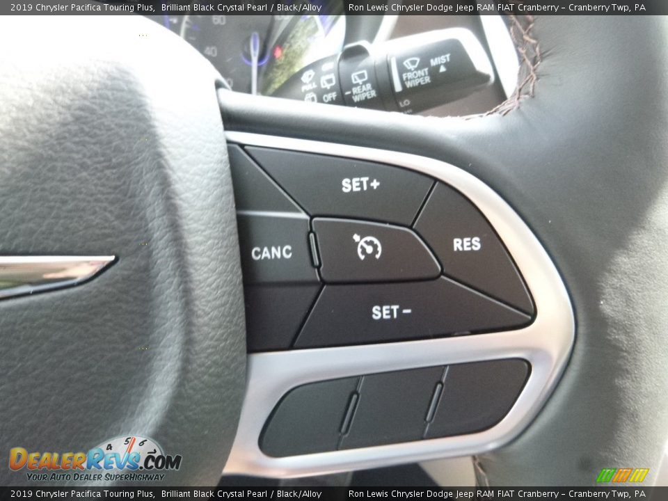 2019 Chrysler Pacifica Touring Plus Brilliant Black Crystal Pearl / Black/Alloy Photo #19