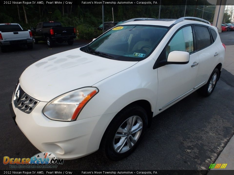 2012 Nissan Rogue SV AWD Pearl White / Gray Photo #7