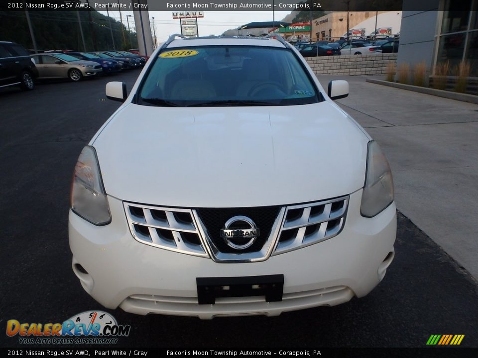 2012 Nissan Rogue SV AWD Pearl White / Gray Photo #8