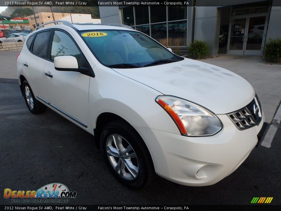 2012 Nissan Rogue SV AWD Pearl White / Gray Photo #9