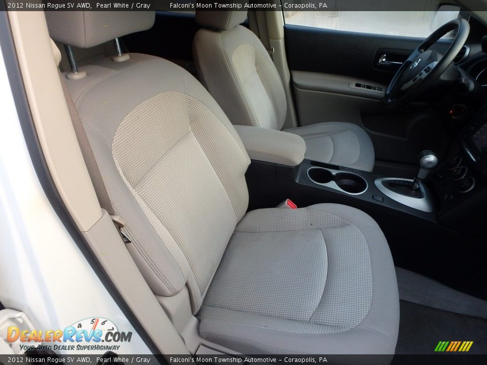 2012 Nissan Rogue SV AWD Pearl White / Gray Photo #11