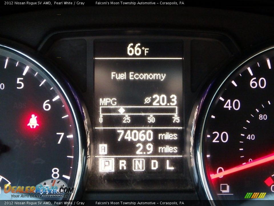 2012 Nissan Rogue SV AWD Pearl White / Gray Photo #24