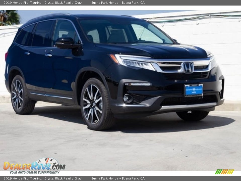 2019 Honda Pilot Touring Crystal Black Pearl / Gray Photo #1