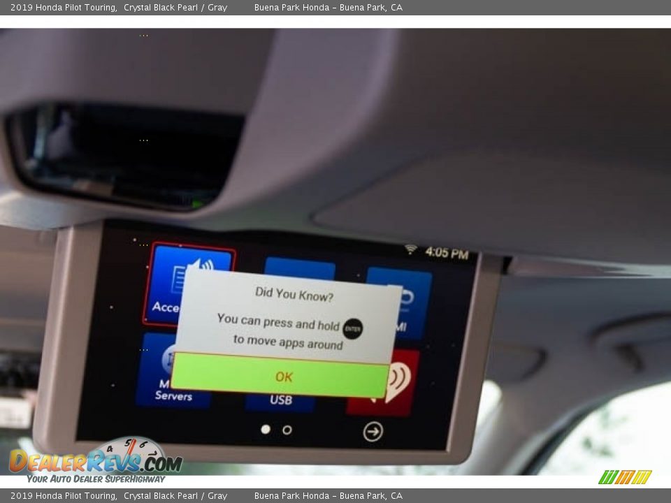 2019 Honda Pilot Touring Crystal Black Pearl / Gray Photo #26