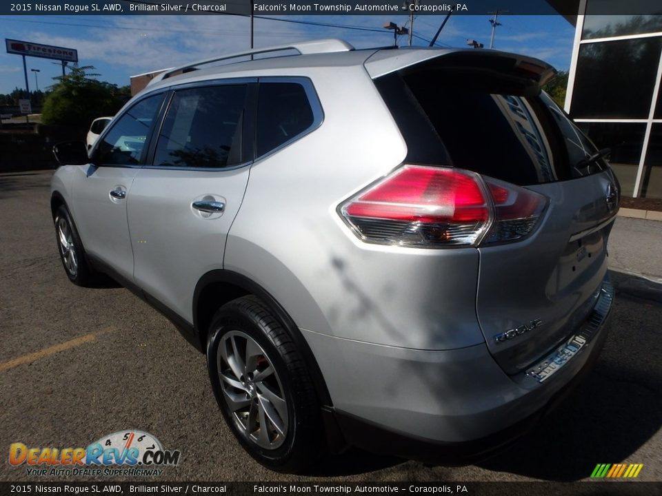 2015 Nissan Rogue SL AWD Brilliant Silver / Charcoal Photo #3