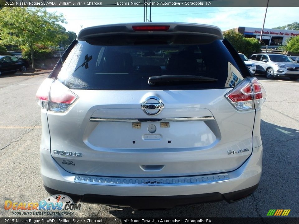 2015 Nissan Rogue SL AWD Brilliant Silver / Charcoal Photo #4
