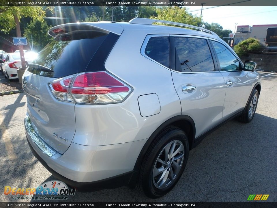 2015 Nissan Rogue SL AWD Brilliant Silver / Charcoal Photo #6