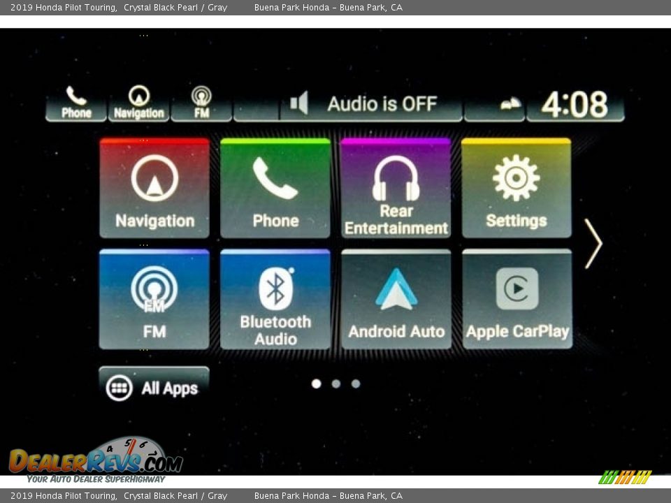2019 Honda Pilot Touring Crystal Black Pearl / Gray Photo #35