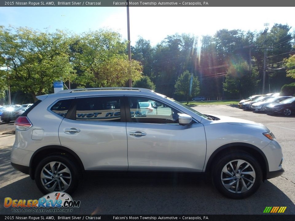 2015 Nissan Rogue SL AWD Brilliant Silver / Charcoal Photo #7
