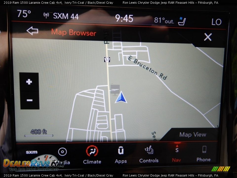 2019 Ram 1500 Laramie Crew Cab 4x4 Ivory Tri–Coat / Black/Diesel Gray Photo #18