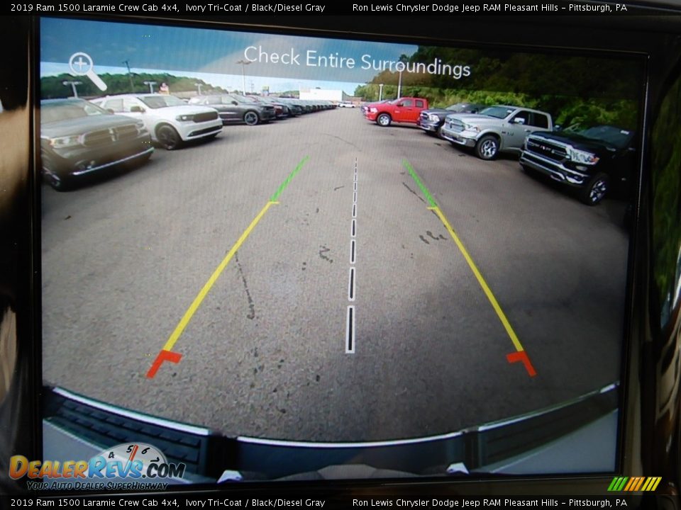 2019 Ram 1500 Laramie Crew Cab 4x4 Ivory Tri–Coat / Black/Diesel Gray Photo #19