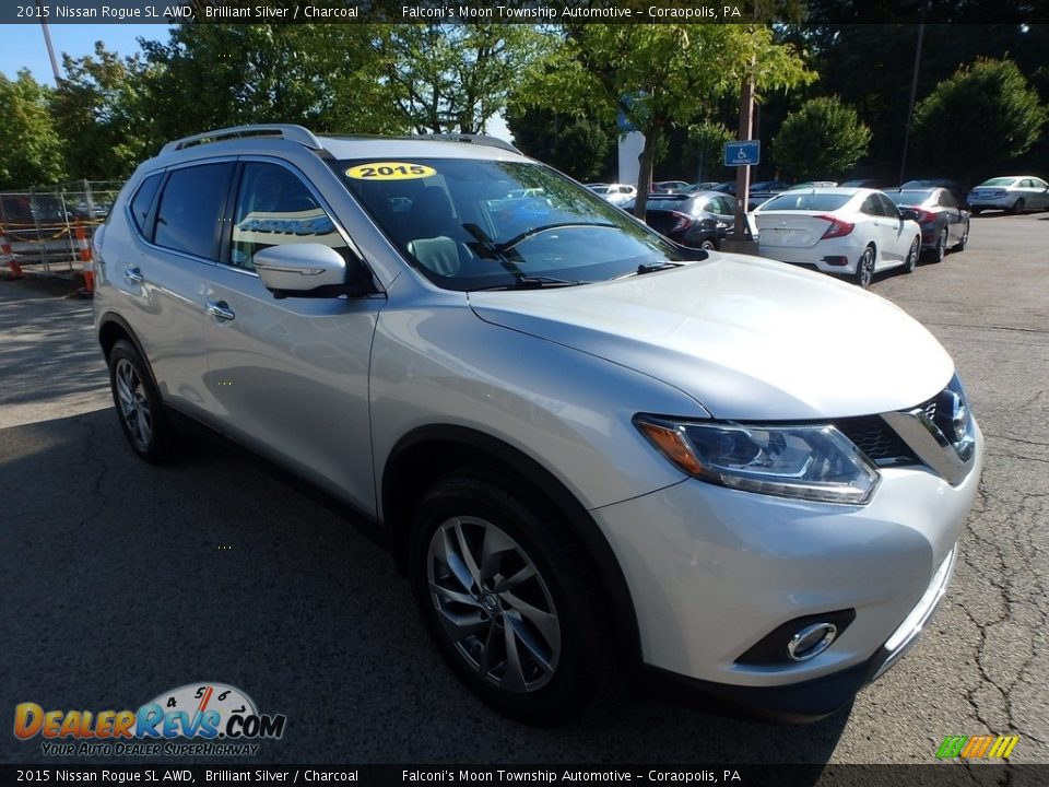 2015 Nissan Rogue SL AWD Brilliant Silver / Charcoal Photo #8