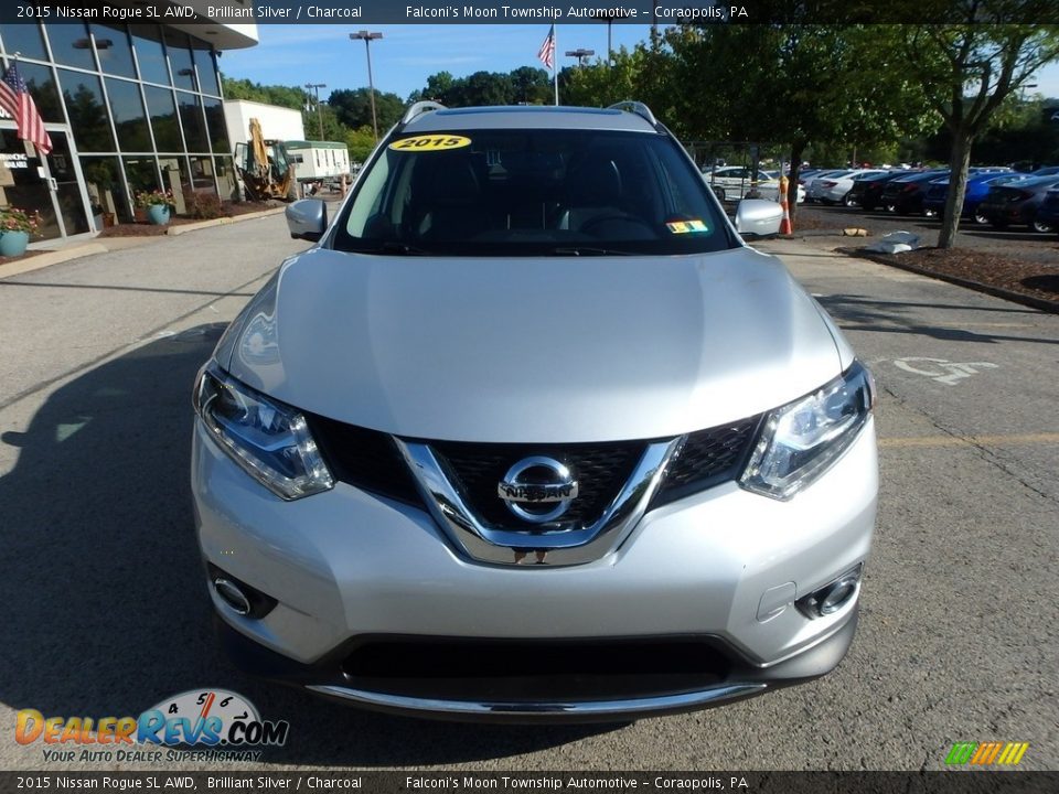 2015 Nissan Rogue SL AWD Brilliant Silver / Charcoal Photo #9