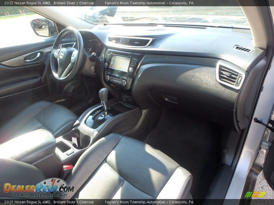2015 Nissan Rogue SL AWD Brilliant Silver / Charcoal Photo #12