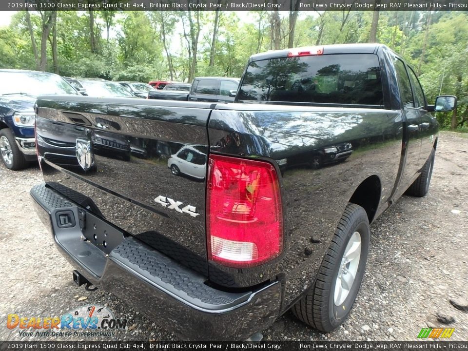 2019 Ram 1500 Classic Express Quad Cab 4x4 Brilliant Black Crystal Pearl / Black/Diesel Gray Photo #5