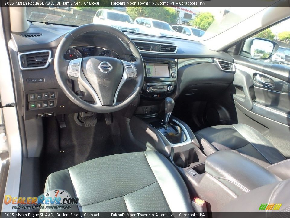 2015 Nissan Rogue SL AWD Brilliant Silver / Charcoal Photo #17