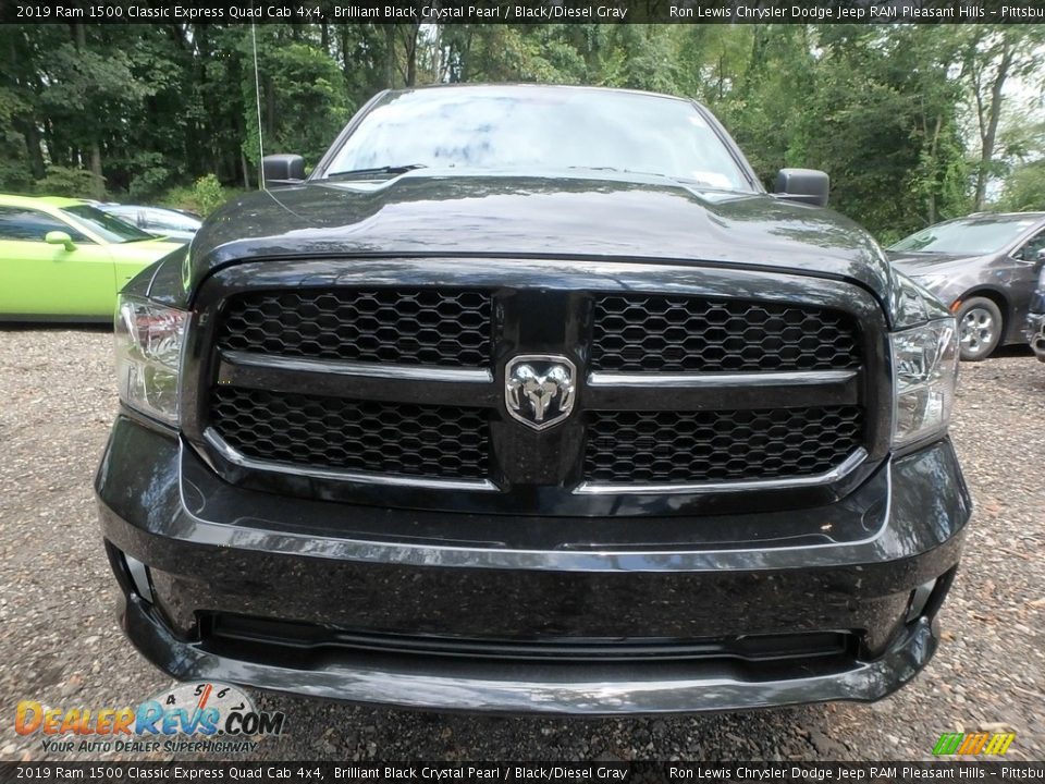 2019 Ram 1500 Classic Express Quad Cab 4x4 Brilliant Black Crystal Pearl / Black/Diesel Gray Photo #8