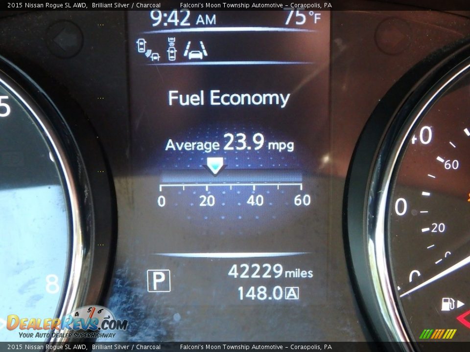 2015 Nissan Rogue SL AWD Brilliant Silver / Charcoal Photo #24